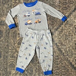 George Grey and Blue Construction Pajama Set